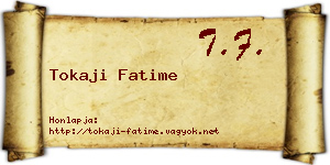 Tokaji Fatime névjegykártya
